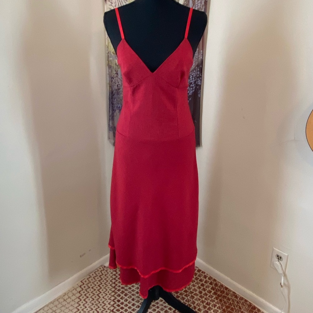 Mario Balthazar Pink/ Red Cocktail Dress Size 6